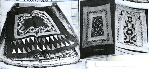 Διάφορα σχέδια ποδιών.Τρεις φωτογραφίες ποδιών με περίπολοκα σχήματα. Ασπρόμαυρες φωτογραφίες